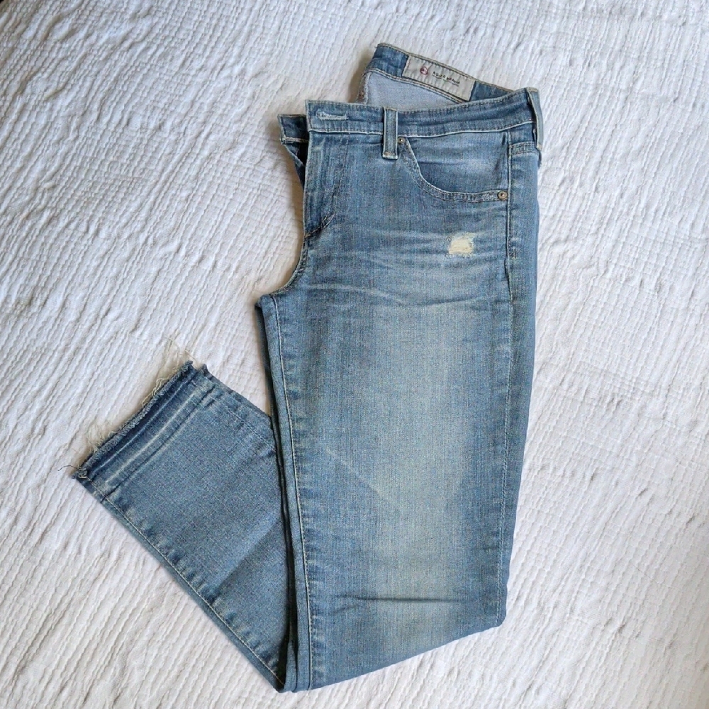 AG Adriano Goldschmied Faded Blue Denim Jeans